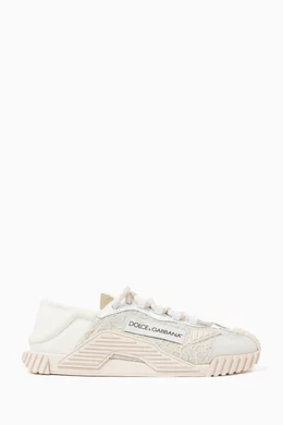 Buy Dolce Gabbana Neutral NS1 Slip-on Sneakers in Lace For Women