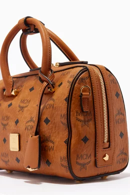 Mcm essential boston bag small clearance