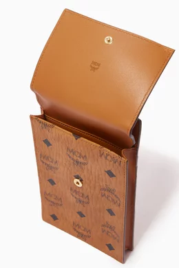 Buy MCM Brown Aren Lanyard Phone Case in Visetos For Men Online Ounass Bahrain