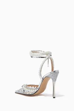 Silver diamond pumps discount