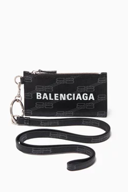 Buy Balenciaga Black Cash Card Case on Keyring in BB Monogram Canvas For UNISEX Online Ounass Bahrain