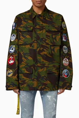 Off white camo field jacket hot sale
