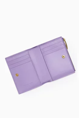 Buy Bottega Veneta Purple Bi fold Wallet in Intrecciato Nappa Leather For Women Online Ounass Bahrain