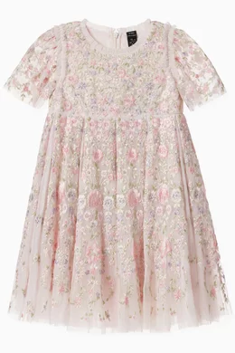 Buy Needle Thread Pink Rose Dream Embroidered Prom Dress in