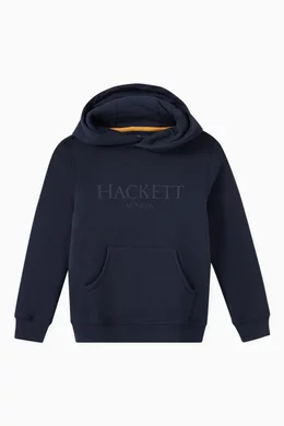 Buy Hackett London Blue Logo Hoodie in Cotton For Boys Online Ounass Bahrain
