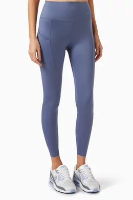 Buy Nike Blue Dri FIT Go Medium rise 7 8 Leggings in Stretch Jersey For Women Online Ounass Bahrain