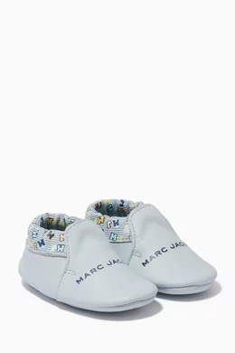 Buy MARC JACOBS Blue Logo Shoes in Calf Leather For Baby Boys Online Ounass Bahrain