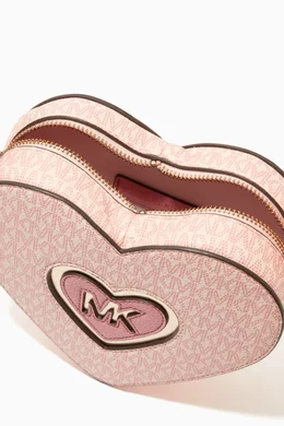 Buy Michael Kors Kids Pink Heart Logo Shoulder Bag in Faux Leather For Girls Online Ounass Bahrain
