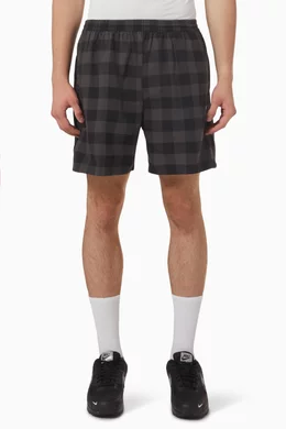 Buy Nike Black Plaid Shorts in Cotton For Men Online Ounass Bahrain