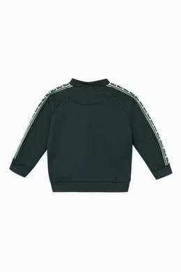 Buy Fendi Green Logo Tape Sweatshirt in Cotton For Boys Online Ounass Bahrain