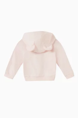 Buy Fendi Pink Teddy Bear Hoodie in Cotton For Girls Online Ounass Bahrain