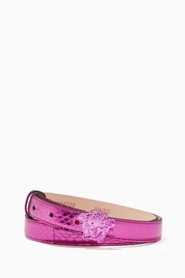 Buy Versace Pink La Medusa Belt in Leather For Women Online Ounass Bahrain