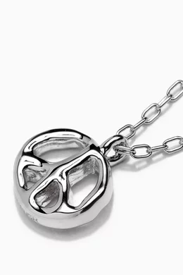 Buy Ambush Silver Peace Charm Necklace in Silver-tone Metal For 