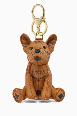 Buy MCM Brown Aren M Pup Charm in Visetos For Men Online Ounass Bahrain