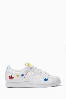 Kids' superstar faux-leather sneakers store