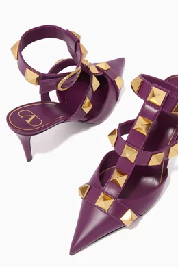 Buy Valentino Garavani Purple Valentino Garavani Roman Stud Pumps in Leather For Women Online Ounass Bahrain