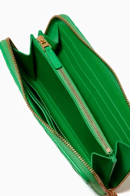Green leather wallet womens shop