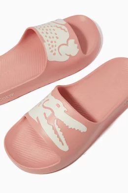 Buy Lacoste Pink Croco 2.0 Slide Sandals in EVA Recycled Algae For Women Online Ounass Bahrain