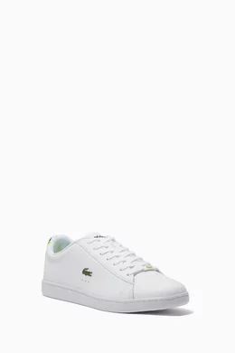 Buy Lacoste White Carnaby Evo Tennis Sneakers in Leather For Men Online Ounass Bahrain