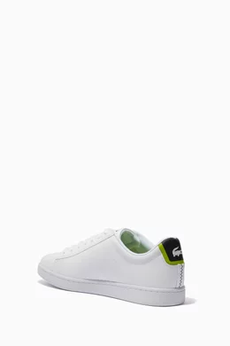 Buy Lacoste White Carnaby Evo Tennis Sneakers in Leather For Men Online Ounass Bahrain