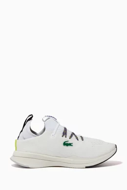 Buy Lacoste White Run Spin Comfort Sneakers in Textile For Women Online Ounass Bahrain