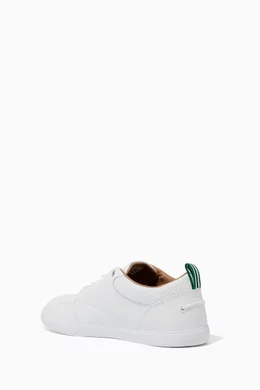 Buy Lacoste White Bayliss Sneakers in Leather For Men Online Ounass Bahrain