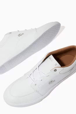 Buy Lacoste White Bayliss Sneakers in Leather For Men Online Ounass Bahrain