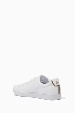 Buy Lacoste White Carnaby Evo Platinum Low top Sneakers in Leather For Men Online Ounass Bahrain