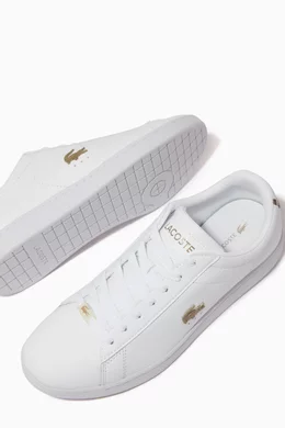 Buy Lacoste White Carnaby Evo Platinum Low top Sneakers in Leather For Men Online Ounass Bahrain
