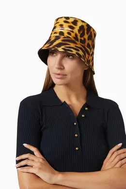 Buy Stella McCartney Multicolour Leopard-print Bucket Hat in  display picture 1