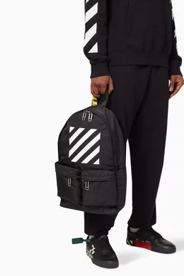 Buy Off White Black Diagonal Logo Backpack in Nylon For Men Online Ounass Bahrain