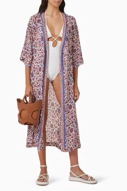 Buy Natalie Martin Multicolour Georgia Wrap Midi Dress in Rayon For Women Online Ounass Bahrain