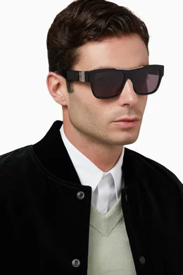 Buy Givenchy Eyewear Black Givenchy 58 Smoke Sunglasses in Acetate For Men Online Ounass Bahrain