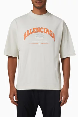 Orange balenciaga t shirt online