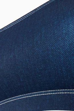 Buy Good American Blue Better Band Bikini Top in Stretch Nylon For