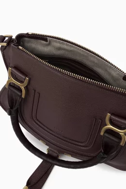 Buy Chloe Burgundy Small Marcie Shoulder Bag in Leather For Women Online Ounass Bahrain