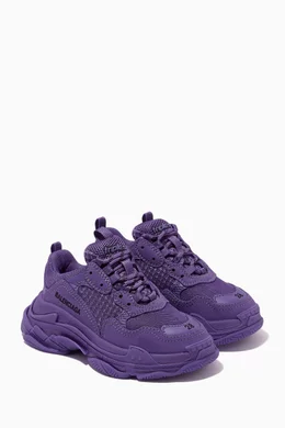 Buy Balenciaga Purple Triple S Sneakers in Double Foam Mesh For Girls Online Ounass Bahrain