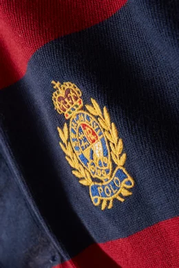 Buy Polo Ralph Lauren Blue Crest Embroidered Polo Shirt in Cotton For Men Online Ounass Bahrain