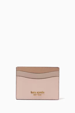 Buy Kate Spade New York Pink Morgan Card Holder in Saffiano Leather For Women Online Ounass Bahrain