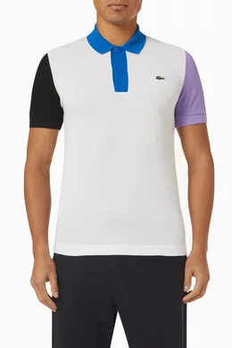 Lacoste block polo shirt outlet