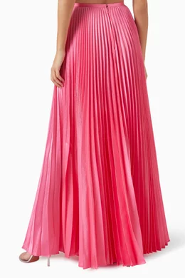 Pleated metallic crepe skirt 2025