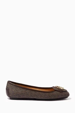 Buy Michael Kors Brown Lillie Ballet Flats in Signature Monogram Canvas For Women Online Ounass Bahrain