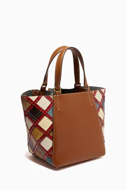 Tory burch mcgraw patchwork satchel outlet