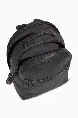 Buy Ferragamo Black Firenze Backpack in Calfskin Leather For Men Online Ounass Bahrain