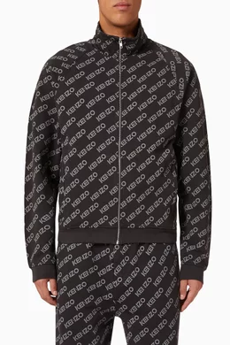 Buy KENZO Black Monogram Jacket in Cotton For Men Online Ounass Bahrain