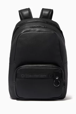 Buy Calvin Klein Jeans Black Campus Backpack in Faux Leather For Men Online Ounass Bahrain