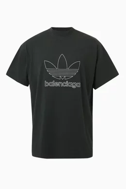 Buy Balenciaga Green x Adidas Oversized T-shirt in Cotton Jersey