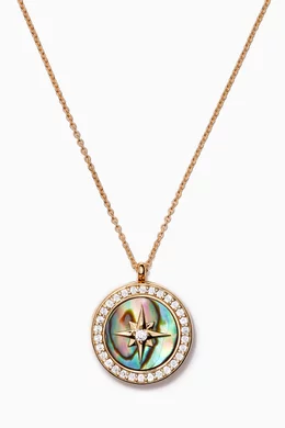 Buy Astley Clarke Yellow Large Polaris Abalone Locket Necklace in 18kt Gold Vermeil For Women Online Ounass Bahrain