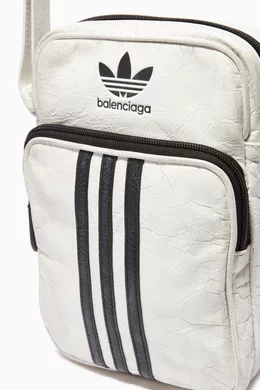 Buy Balenciaga White x Adidas Small Crossbody Messenger Bag in Leather For Men Online Ounass Bahrain