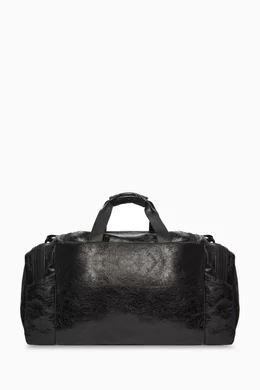 Buy Balenciaga Black x Adidas Gym Bag in Leather For Men Online Ounass Bahrain